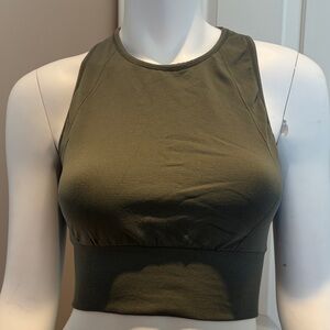 90 Degree By Reflex Dark Green Crop Top